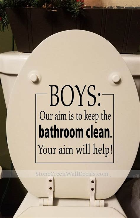 Boys Our Aim Keep The Bathroom Clean Decal Toilet Decal