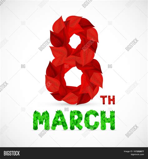 Greeting Card March 8 Vector & Photo (Free Trial) | Bigstock