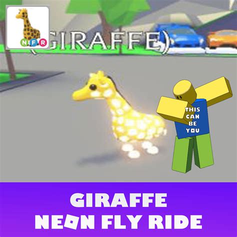 Adopt Me Nfr Giraffe Neon Fly Ride Buy On Ggheaven