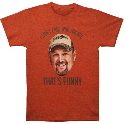 Larry The Cable Guy Larry The Cable Guy Men S Don T Care T Shirt Red