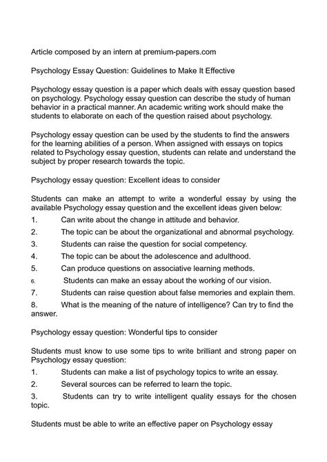 ️ List Of Psychology Topics For Research Paper 25 Fresh Topics For A