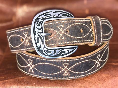 Hand Stitched Western Belt Lined And All Hand Crafted Western Belts