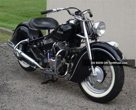 1947 Classic Black Indian Chief Roadmaster Motorcycle
