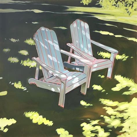 Oil Painting Chairs Light Kansas City Artist Adirondack