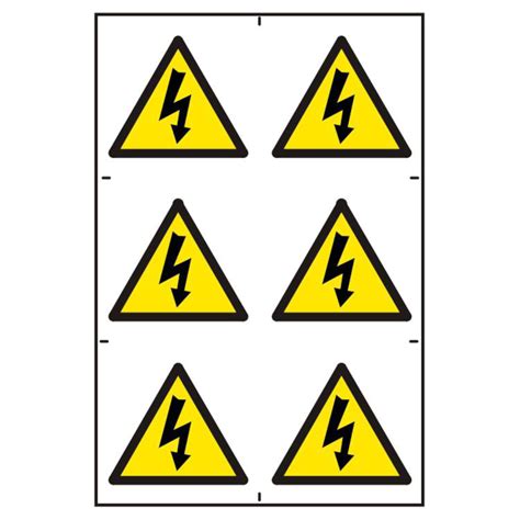 Asec Electrical Warning Symbol 200mm X 300mm Pvc Self Adhesive Sign