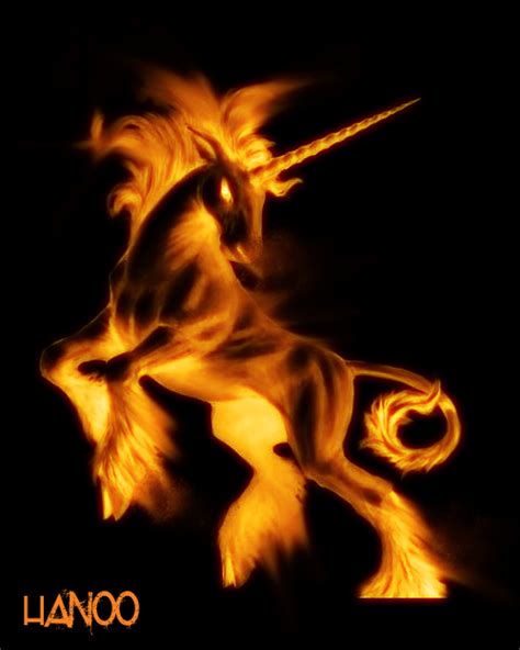 Fire Unicorn By Darkchildh On Deviantart