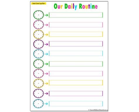 This Template Is Used By Educators To Display Their Daily Room Routine