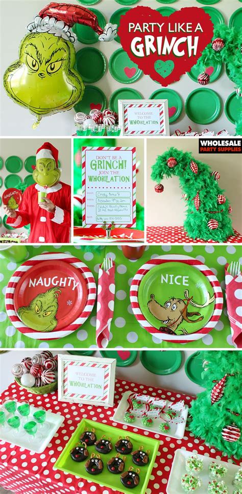 Grinch Party Ideas Kids Christmas Party Christmas Party Themes