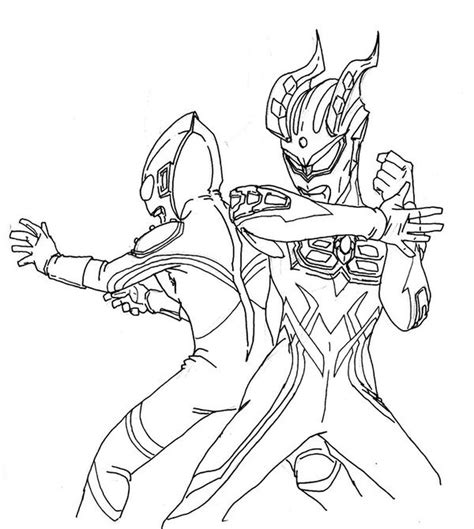 Gambar Mewarna Ultraman Mebius Learn How To Draw Ultraman Tiga