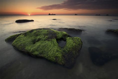 Wallpaper Sunlight Landscape Black Ship Sunset Sea Bay Water