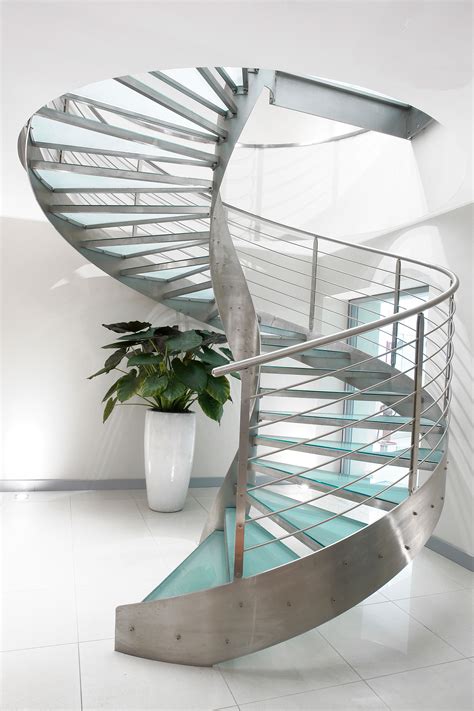 Stainless Steel Spiral Staircase Officine Sandrini