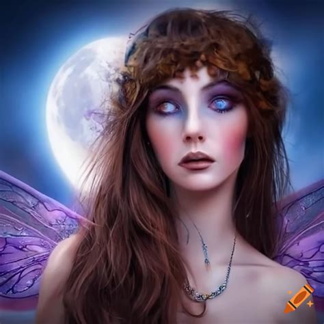 Image Of A Mystical Moon Fairy With Mesmerizing Eyes