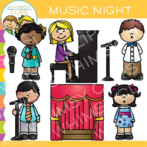 Music Night Clip Art Images And Illustrations Whimsy Clips