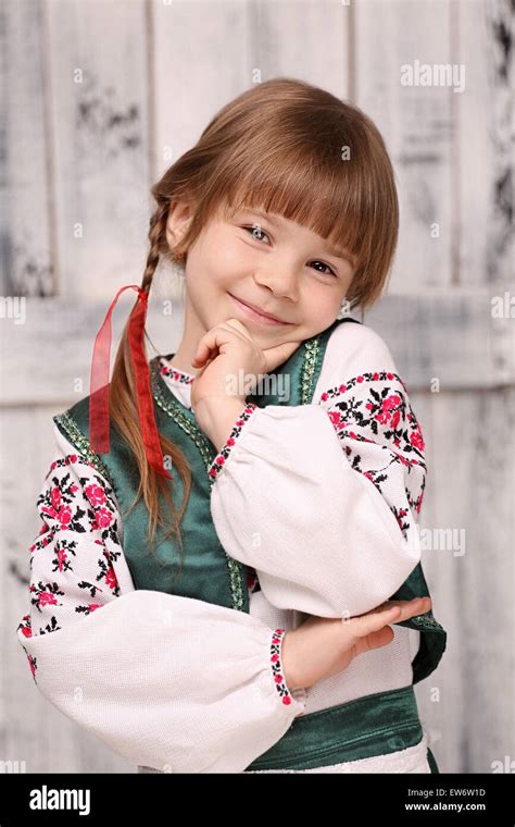 Little Girl In Traditional Ukrainian Costume Stock Photo Alamy