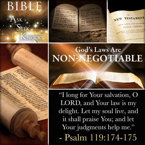 A Collage Of Bibles With The Words Gods Laws Are Non Negotiable