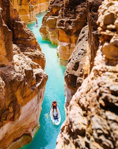 Paddle Boarding The Havasu Creek In Arizona By Footloosefotography