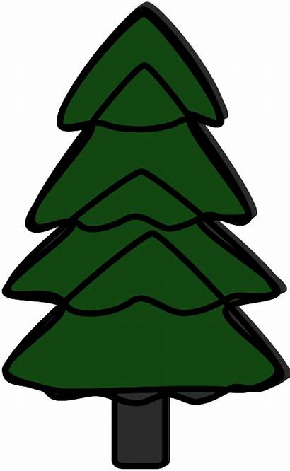 Tree Pine Clipart Clip Simple Cedar Trees