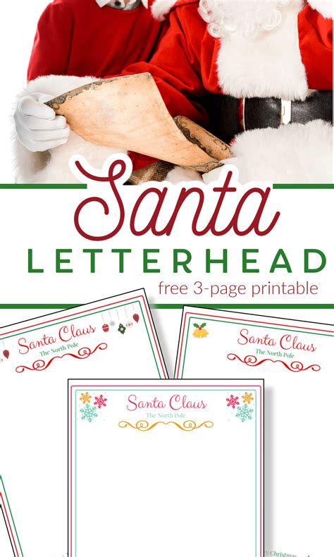 Free Santa Letterhead Printables Laptrinhx