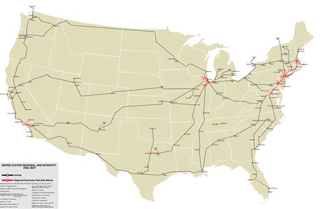 Map Map Of Every Passenger Railway In The United States