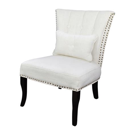 Used White Tufted Accent Chair 