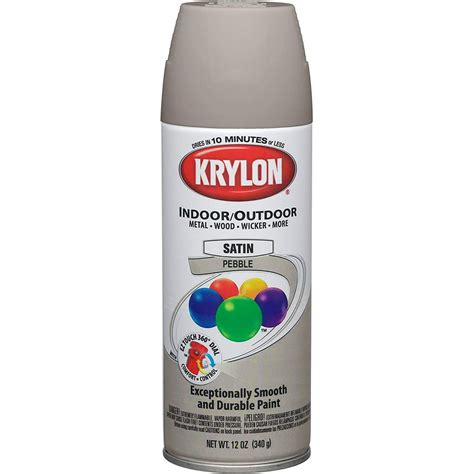 Krylon K05200107 6 Pk Pebble Decorator Satin Touch Spray Paint 12