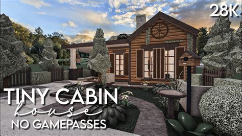 Bloxburg Tiny Cabin House Speed Build No Gamepass Youtube