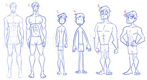 How To Draw Men Cartoon Men Step By Step Drawing Guide By