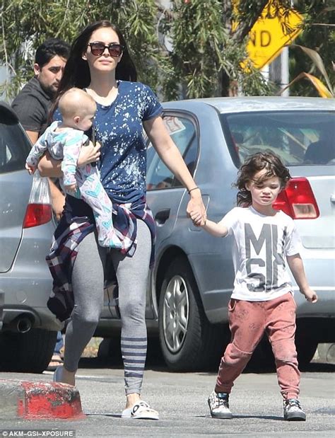 Megan fox has opened up about how she is raising her children to be kind to animals and live. Megan Fox runs errands with baby Journey and son Noah ...