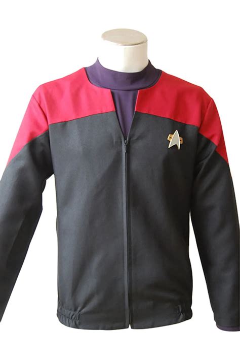 Star Trek Cosplay Voyager Costume Command Cosplay Red Color Jacket