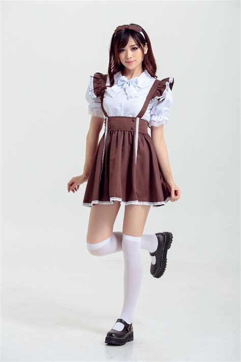 2018 Sexy French Maid Costume Sweet Gothic Dress Anime