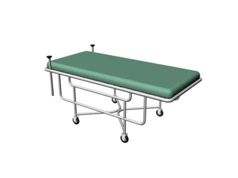 simple single hospital bed free 3d model max vray open3dmodel