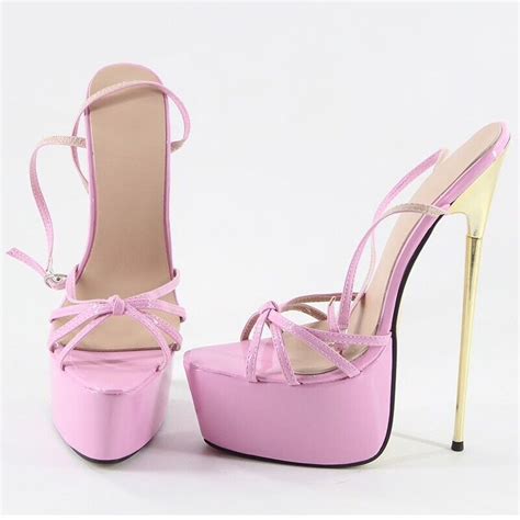 sexy extreme 8 6 22cm platform sandal strappy high heel stiletto fetish uk3 11 ebay