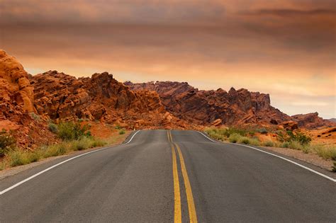 Free Picture Desert Road Highway Asphalt Landscape Travel Sky