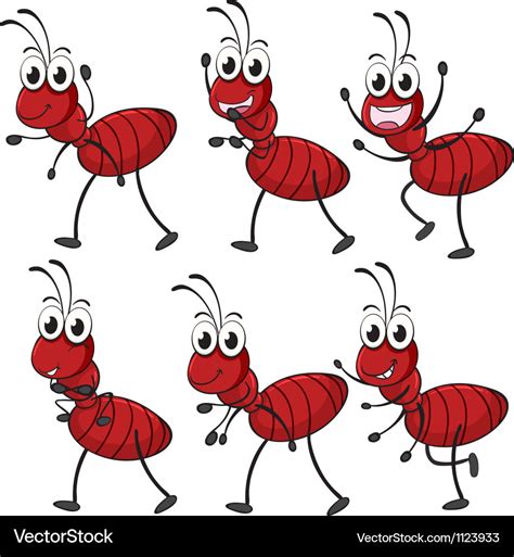 Smiling Ants Royalty Free Vector Image Vectorstock