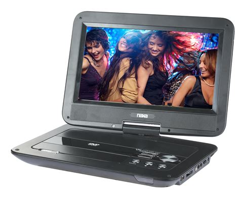 10″ Tft Lcd Swivel Screen Portable Dvd Player With Usbsdmmc Inputs