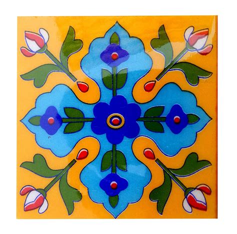 Shiv Kripa Blue Pottery Show Room Floor Decorative Tile Seamless