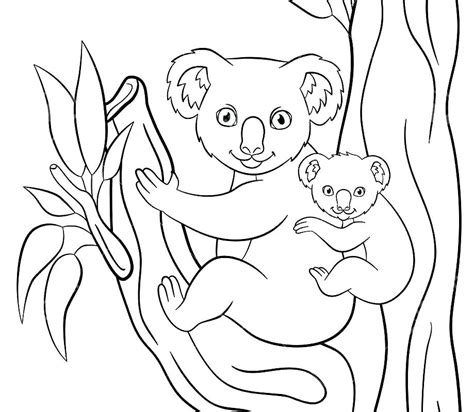 Free Printable Coloring Pages Koala | Bear coloring pages, Free