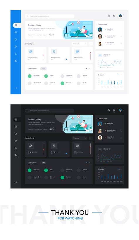 Smart Home Dashboard Light And Dark Theme On Behance In 2020 With