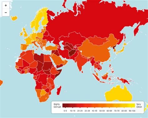 Interactive Map Shows The Most Corrupt Nations In The World Complex