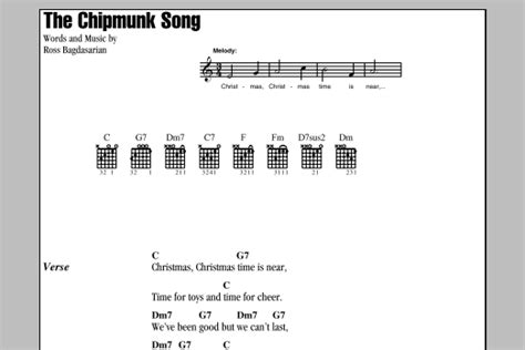 The Chipmunk Song by The Chipmunks - Guitar Chords/Lyrics - Guitar