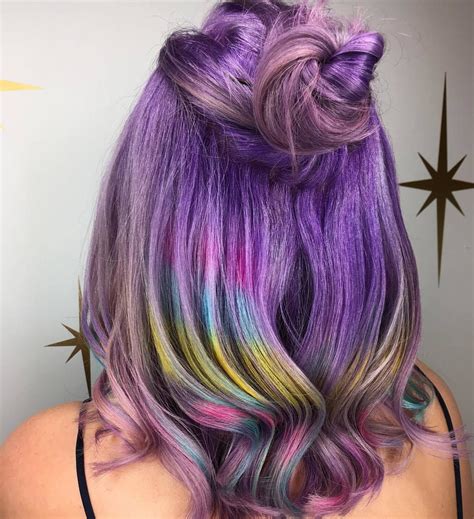 Metallic Purple Ombre Hair Ash Hair Color Purple Ombre Hair