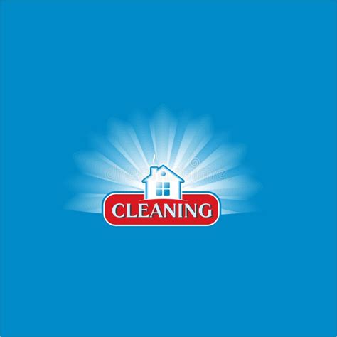 Modern Cleaning Service Logo Design Idea Illustration Stock Vector