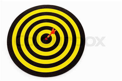 Goal Target With Arrow In Bullseye Stock Image Colourbox