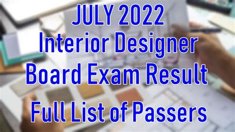 Interior Designer Board Exam Result July 2022 Full Results