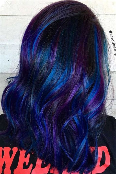 Best Purple And Blue Hair Looks Dark Purple Hair Color Hair Color