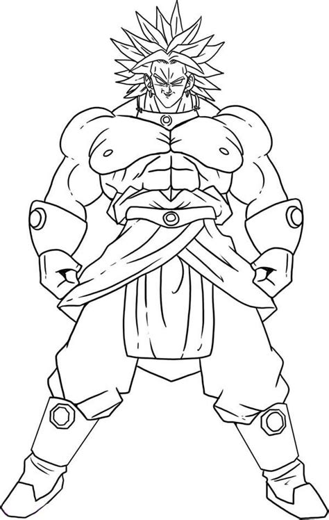 Broly Super Saiyan Form In Dragon Ball Z Coloring Page Broly
