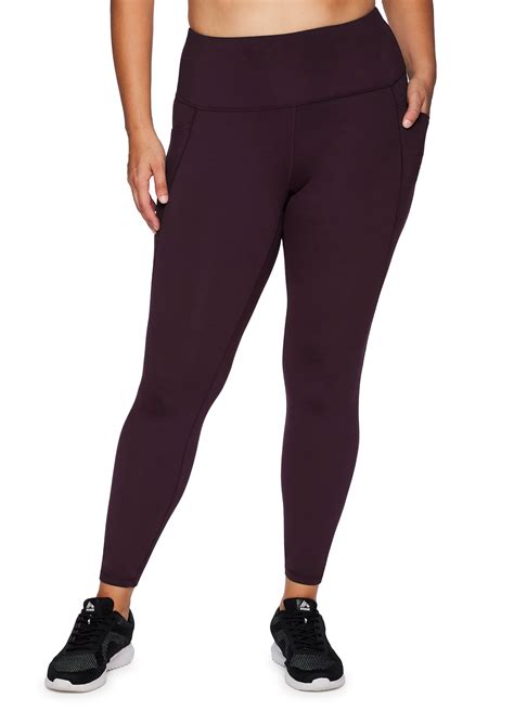 Rbx Active Womens Plus Size Squat Proof Workout Legging With Pockets