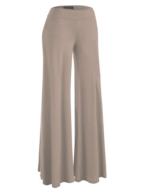 mbj wb1104 womens wide leg palazzo lounge pants s taupe