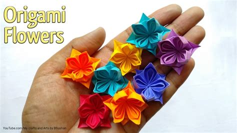 Tutorial Origami Flowers Paper Flowers Youtube