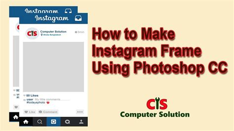 How To Make Instagram Frame Using Photoshop Cc Youtube